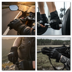 Winter thermische waterdichte antislip pull-on sporthandschoenen met volledige vingers, unisex, touchscreen, knokkelbescherming, snowboarden - Product Image 3