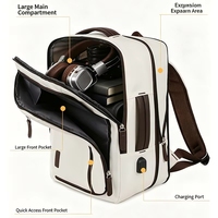 Mochila Multifuncional Casual Unisex Impermeable para Portátil Oxford, Expandible con USB, para Viajes de Negocios, Estudiantes y Computadora
