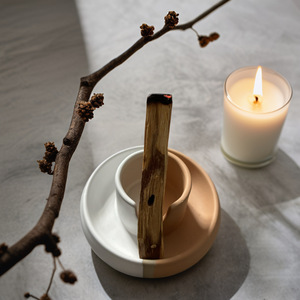 Soporte para Salvia para quemar Salvia blanca, bote para manchas, quemador de paquete de salvia, quemador de incienso de cerámica, soporte para quemar manchas de Palo Santo - Product Image 1