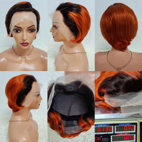 Perruques Courtes Pixie Coupées 13x4 HD en Dentelle Frontale Vente en Gros, Cheveux Humains Vierge Brésiliens, Perruques Complètes HD Sans Colle, Perruque Bob Courte