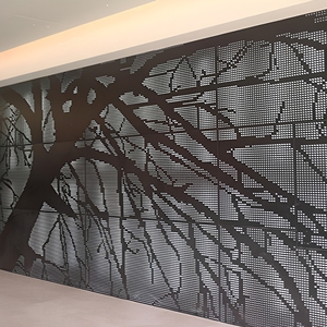 Panneaux de mur-rideau en aluminium à motifs décoratifs, revêtement poudré anti-corrosion pour l'extérieur des bâtiments - Product Image 1