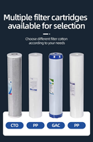 Vente en gros Big Blue Filtre à eau pour toute la maison Trois étages Jumbo Taille 20*4.5 pouces Système de pré-filtre à eau avec entrée et sortie en laiton