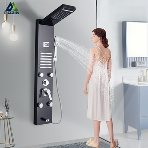 Vòi Hoa Sen Panel Thác Lượng Mưa Cột Đa-Chức Năng 6-Cách Vòi Hoa Sen Cầm Tay Spa Máy Bay Phản Lực Massage Bồn Tắm Vòi - Product Image 1