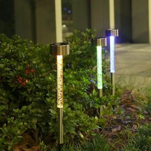 Lámpara Solar LED para Jardín, 1 LED, RGB, Acero Inoxidable, Burbujas de Aire, Decoración para Jardín y Patio Exterior, Venta al Por Mayor de Fábrica - Product Image 3