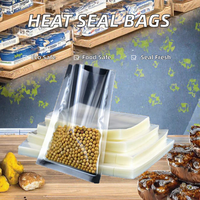 Sacs d'emballage alimentaire transparents à trois soudures latérales, recyclables, pour beignets, biscuits et gâteaux