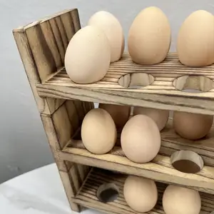 Kitchen Decoration Egg Rack For Fresh Eggs storage Wood Egg Holder