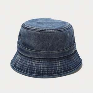 Vintage Washed Denim Bucket Hat Trendy Simple <b>Small</b>-Brimmed Foldable Fisherman Hat - Product Image 6