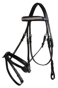 Premium <b>Leather</b> Horse Bridle Customizable Design 100% QC Inspected Equestrian Equipment Durable Tack HE0091 S/M/LXXL Poly Bag - Product Image 6