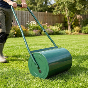 Rodillo para Césped, Rodillo Grande para Jardín, Rellenable con Arena y Agua, de Acero, Manual, con Capacidad de 30L, Herramienta para Alisar Arena y Agua - Product Image 1