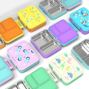 Aohea Original Factory Food Grade Plastic Eco-friendly Bento <b>Boxes</b> Leak Proof 4 <b>Compartment</b> Bento for Kids - Product Image 2