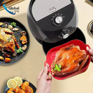 Bandeja Cuadrada <span class=keywords><strong>de</strong></span> <span class=keywords><strong>Silicona</strong></span> <span class=keywords><strong>para</strong></span> <span class=keywords><strong>Freidora</strong></span> <span class=keywords><strong>de</strong></span> <span class=keywords><strong>Aire</strong></span>, 18.5x18.5x5cm - Molde Antiadherente Apto <span class=keywords><strong>para</strong></span> Horno <span class=keywords><strong>para</strong></span> Pollo, Pizza y Papas Fritas, Gris, Esencial <span class=keywords><strong>para</strong></span> la Cocina - Product Image 3