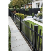 Clôture décorative en PVC plastique, résistante aux intempéries, économique, blanche, verticale, pour jardin/école/hôtel