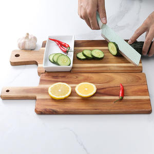 Planche à découper en bois d'acacia massif, multi-tailles, personnalisée, pour <span class=keywords><strong>pizza</strong></span>, steak - Forme rectangulaire, passe au lave-vaisselle - Product Image 6