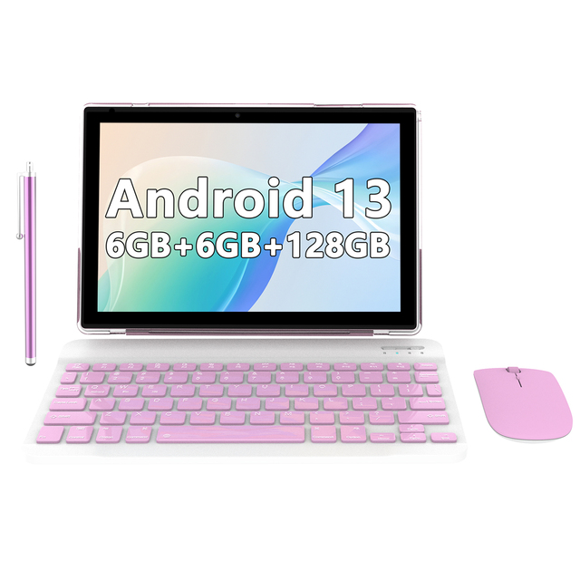 New 10" 10.1" Inch Android 13 Tablet Business Gaming Quad Core PC 6GB+6GB RAM 128GB ROM 6000MAH Battery Rockchip Touch Screen