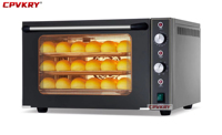 Équipement de cuisson électrique encastré en acier inoxydable avec éclairage intégré pour boulangeries et services de traiteur