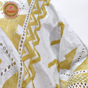 Robes en Tissu Bazin Riche de Qualité Supérieure 2026 pour Fêtes, Robes en Coton Brodées avec Motifs et Couleurs Magnifiques à Coudre pour Femmes ou Hommes - Product Image 5