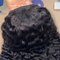 Perruques mi-tête en cheveux naturels bruts du Cambodge avec cordon de serrage, vente en gros, perruque sans colle prête à porter, densité 180% 200%