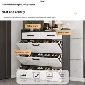 Scarpiera in Acciaio con Apertura a Ribalta, Design Ultra-Sottile di Lusso <span class=keywords><strong>per</strong></span> <span class=keywords><strong>Ingresso</strong></span>, Grande Capacità, Vendita Calda 2025 - Product Image 4
