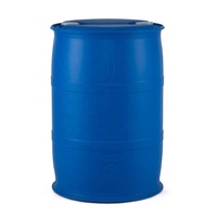 Baril en plastique 200 litres HDPE à haut ouvert tambour en plastique bleu 55 gallons tambour en plastique avec anneau en fer