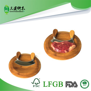 Planche à découper en bambou pour pizza au fromage, plateau à fromage, plateau rond pour steak et pizza, plateau de service, plateau en bois massif personnalisé - Product Image 5
