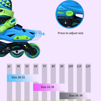 Patins à roulettes populaires EACH, patins à roulettes pour enfants, patins à roulettes professionnels, patins à roulettes pour débutants, taille réglable pour garçons et filles