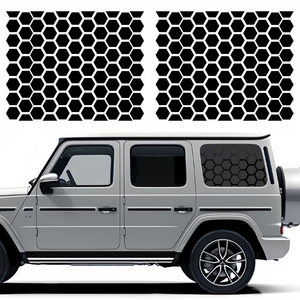 Autocollants de fenêtre en nid d'abeille pour voiture, 2 pièces, imperméables et résistants aux rayures, auto-adhésifs en PVC, matériau épais, autocollants de décoration pour voiture - Product Image 2