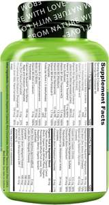 네이처로 60 소프트젤 홀푸드 종합 비타민: 면역력 증진, 십대용 유기농 비건 채식 활성 플라스틱 보충제 - Product Image 3