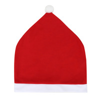 Meilleures ventes en stock : Housses de chaise de Noël en tissu brossé rouge, style euro-américain, pour décorations