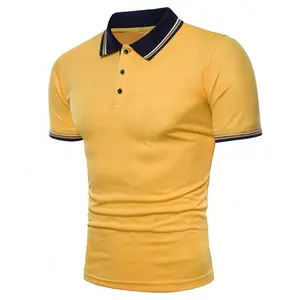 Guangzhou Factory High Quality White Mens Polo T Shirt Polo Tee Shirt With Rib Collar Hh Men's T-shirt Collar Men's T-Shirts