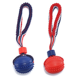 Juguete Masticable de Cuerda y Pelota <span class=keywords><strong>para</strong></span> Perros, Duradero, de TPR, con Limpieza Dental, <span class=keywords><strong>para</strong></span> Entrenamiento Interactivo y Juego - Product Image 2