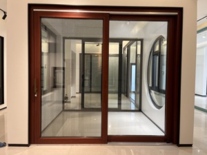 Porta de Correr de Madeira com <span class=keywords><strong>Design</strong></span> Moderno, Vidro Duplo Temperado, Eficiente em Energia, Tamanho Personalizado, Direto da Fábrica - Product Image 4