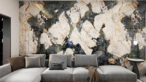 Lastra in Porcellana Moderna Resistente all'Usura per Piani Cucina, Nero 1600*3200*12MM, <span class=keywords><strong>Pietra</strong></span> Sinterizzata Lucidata - Product Image 3