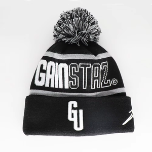 Gorro de Invierno Personalizado con Texto Jacquard y Pompones, con Logo del Equipo, para Fanáticos del Deporte y Uso Casual - Product Image 3