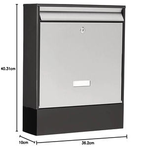 Buzón moderno JH-Mech personalizable fácil de montar Buzón de pared sin compartimento de periódico espacioso y de alta calidad - Product Image 2