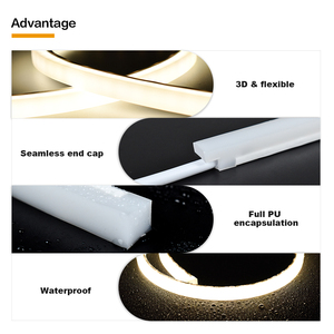 Tira de Luz LED de Neón Flexible de 10*10mm, Resistente al Agua IP68, Recubierta de PU, Resistente a los Rayos UV, de un Solo Color, DC24V, para Piscina - Product Image 3