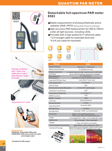 TTLTES Quantum Desmontable Full Spectrum PAR Meter 8583 <span class=keywords><strong>AZ</strong></span> EB 400 ± 10nm ~ <span class=keywords><strong>700</strong></span> ± 10nm Equipo de prueba - Product Image 5