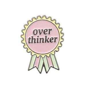 Overthinker esmalte Pins personalizado Overthinking Award cerebro huesos libro broches bolsa solapa Pin dibujos animados insignia joyería regalo para amigos - Product Image 3
