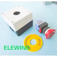 Interrupteur d'arrêt d'urgence ELEWIND 22 mm avec boîte de commutation (PB222-11TSA/R/P/T14/2260 avec boîte de commutation)