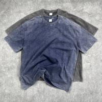 En stock, t-shirt pour homme personnalisé avec logo imprimé, streetwear d'été, t-shirt lourd 275GSM 100% coton, t-shirt batik délavé à l'acide