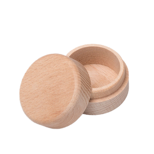 Mini Classic Carved Round Wooden <b>Storage</b> <b>Box</b> for Wedding Ring Jewelry DIY Multi-function <b>Folding</b> Container Case 0-1L Capacity - Product Image 3