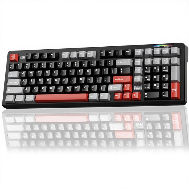 LINGBAO K98 Wireless Mechanical Gaming Keyboard RGB Backlit Tri-Mode BT5.0/2.4GHz/USB-C Gasket Custom Hot-Swappable Linear