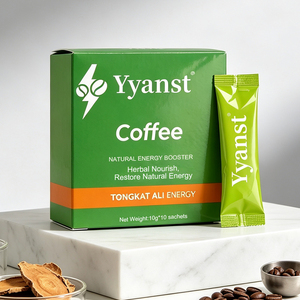 Café Energético Tongkat Ali, Fórmula Herbal Natural Vital, 10g*10 Sobres, Bebida Instantánea para el Bienestar, Marca Privada OEM - Product Image 2
