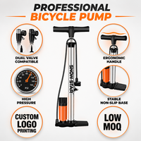Wholesale High Pressure Floor Pump With Gauge 160 PSI for Bicycle Car Motorcycle E Bike Scooter Multi Purpose Use