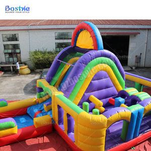 Château <span class=keywords><strong>gonflable</strong></span> arc-en-ciel avec toboggan, <span class=keywords><strong>structure</strong></span> de jeu <span class=keywords><strong>gonflable</strong></span> d'extérieur pour enfants, idéal pour la <span class=keywords><strong>location</strong></span> de fêtes - Product Image 4