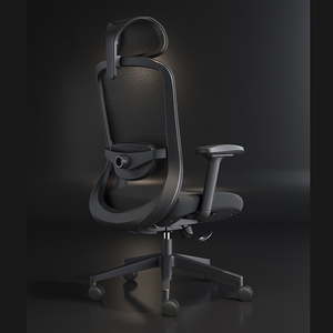 <span class=keywords><strong>Silla</strong></span> de oficina ergonómica de malla con respaldo medio y ajuste de altura - Product Image 4