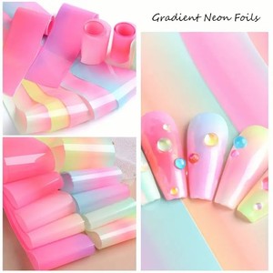 10 hojas de láminas de Arte de <span class=keywords><strong>uñas</strong></span> de <span class=keywords><strong>Color</strong></span> fluorescente pegatina de cielo estrellado pegatinas de lámina de <span class=keywords><strong>uñas</strong></span> de <span class=keywords><strong>Color</strong></span> neón - Product Image 2