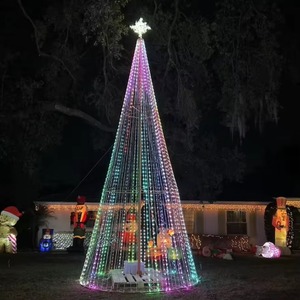 Decoración Navideña Gigante Personalizada con Marco Metálico LED para Exteriores, Árbol de Píxeles LED con Espectáculo de Luces RGB, Uso en Exteriores Inteligente, Resistente al Agua - Product Image 3