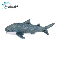 Sac en coton personnalisable ODM, jouet en peluche douce 100 % recyclé et écologique en forme de baleine requin, lesté, décoration d'intérieur, cadeau