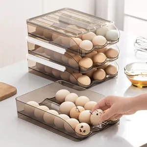Eier lagerung Kühlschrank Veranstalter heiß verkaufen PET transparente Kunststoff Eierhalter Lagerung Acryl Eier ablage