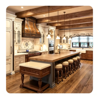 Vermonhouzz : Armoires sur mesure traditionnelles avec moulures couronnées et étagères ouvertes pour résidences de luxe